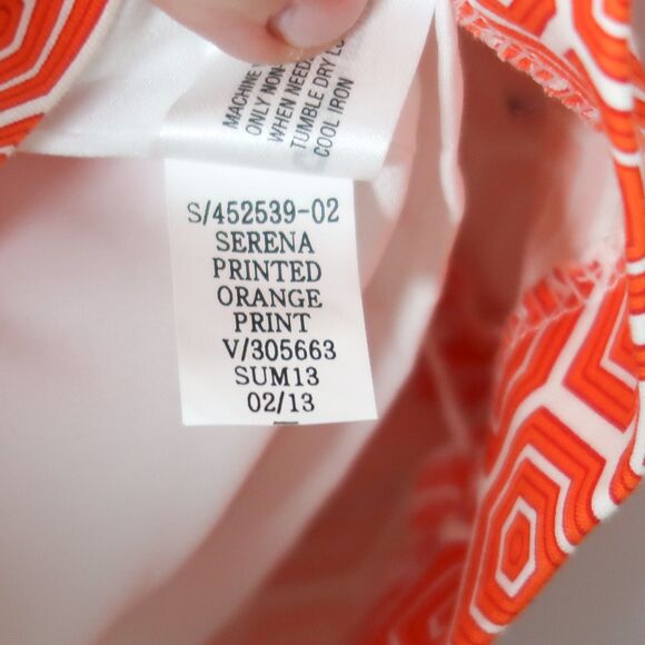 GAP Womens Mini Dress Size 0 Orange‎ Geometric Retro 60s Event Office - Picture 8 of 8